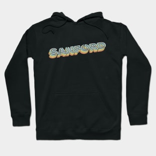 Sanford Retro Typography Faded Style Hoodie